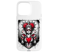 Carcasa para iPhone 15 Pro MAX Rojo Reina de Corazones Corona Rebelde Gafas de Sol Poker Card Mujeres