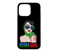 Carcasa para iPhone 15 Pro MAX Roma Traveller Girl - Romani Flag Proud Womens