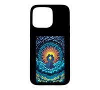 Carcasa para iPhone 15 Pro MAX Romántico Pareja Sol Luna Amor Celestial Unión Estrel