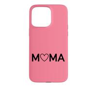 Carcasa para iPhone 15 Pro MAX Rosa - Mama Heart Lettering Minimalista Motherhood Love