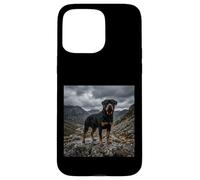 Carcasa para iPhone 15 Pro MAX Rottweiler Montaña Paisaje Dramático Cielo Escena al Aire Libre