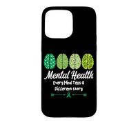 Carcasa para iPhone 15 Pro MAX Salud Mental Cada Mente Cuenta una Historia Diferente Positividad