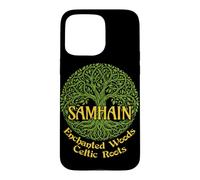 Carcasa para iPhone 15 Pro MAX Samhain Enchanted Woods Raíces celtas Gaélico Bruja de Halloween