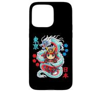 Carcasa para iPhone 15 Pro MAX Samurai de Anime Kawaii Protegido por dragón japonés