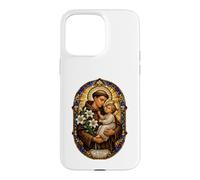 Carcasa para iPhone 15 Pro MAX San Antonio De Padua Reza por Nosotros Sagrado Mosaico Arte Fe