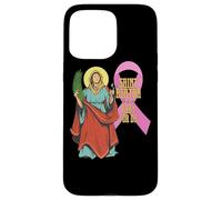 Carcasa para iPhone 15 Pro MAX Santa Agatha Cáncer de Mama Cinta Patrona Santa Enfermeras Católica