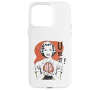Carcasa para iPhone 15 Pro MAX Sarcastic Retro Use It Brain Funny Psychology Mind 1950s