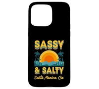 Carcasa para iPhone 15 Pro MAX Sassy and Salty Santa Mónica California Retro Tropical