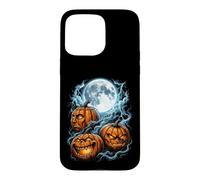 Carcasa para iPhone 15 Pro MAX Scary Jack O Lanterns Luna Llena Noche de Halloween