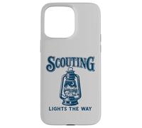 Carcasa para iPhone 15 Pro MAX Scouting Lights The Way Linterna al Aire Libre Vintage Cub Scouts