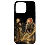 Carcasa para iPhone 15 Pro MAX Sekhmet Bastet ISIS Diosa Africana Kemetic Egipto Arte