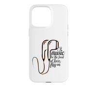 Carcasa para iPhone 15 Pro MAX Si la música es el alimento del Amor, Reproduce con Auriculares