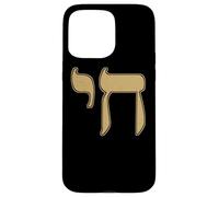 Carcasa para iPhone 15 Pro MAX SÍMBOLO Hebreo Chai SÍMBOLO JUDÍO para Vivir