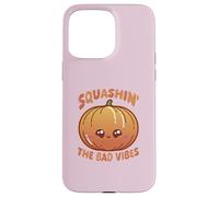 Carcasa para iPhone 15 Pro MAX Smashin' The Bad Vibes Pumpkin Kawaii Lindo Divertido