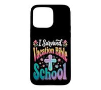 Carcasa para iPhone 15 Pro MAX Sobreviví a la Escuela bíblica de Vacaciones
