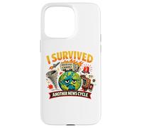 Carcasa para iPhone 15 Pro MAX Sobreviví a Otro Ciclo de Noticias Caos Divertido