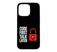 Carcasa para iPhone 15 Pro MAX Software Developer Code First Talk Later