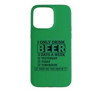 Carcasa para iPhone 15 Pro MAX Solo Bebo Cerveza 3 días a la Semana Lista de verificación