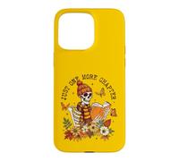 Carcasa para iPhone 15 Pro MAX Solo un capítulo más de Skeleton Reader Fall Book Lover Autumn