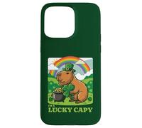 Carcasa para iPhone 15 Pro MAX Sombrero Capybara Leprechaun para el día de San Patricio I'm A Lucky Capy