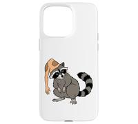 Carcasa para iPhone 15 Pro MAX Sombrero de Piel de Mapache extraño Humor de Halloween para bichos raros