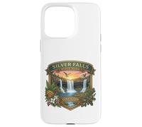 Carcasa para iPhone 15 Pro MAX Souvenir del Sendero de Las Diez Cataratas del Parque Estatal Silver Falls de Oregón
