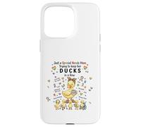 Carcasa para iPhone 15 Pro MAX Special Needs Mom Autism Caregivers Cute Mama Duck