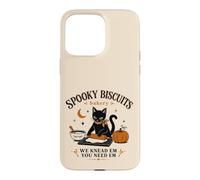 Carcasa para iPhone 15 Pro MAX Spooky Biscuit Bakery Black Cat Hornear Humor Humor Estado de ánimo