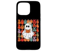 Carcasa para iPhone 15 Pro MAX Spooky Books, Lindo Fantasma Leyendo, Retro, Halloween