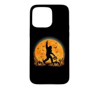 Carcasa para iPhone 15 Pro MAX Spooky Halloween Full Moon Bigfoot Pumpkin Funny Sasquatch