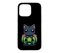 Carcasa para iPhone 15 Pro MAX Spooky Summer Sandía Jack O Farol Kawaii Cat