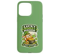 Carcasa para iPhone 15 Pro MAX St Paddy's Shenanigan Lucky Monkeys Irish Monkey Monkey Punch