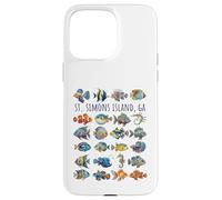 Carcasa para iPhone 15 Pro MAX St Simons Island GA - Diseño de Peces Coloridos