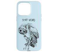 Carcasa para iPhone 15 Pro MAX Stay Weird Owl: Divertido Diseño de Pájaro Búho con Aspecto