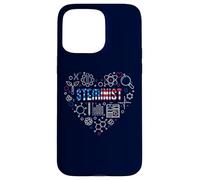 Carcasa para iPhone 15 Pro MAX Steminist American Flag Heart - Ciencia, Tecnología y Matemáticas Stem