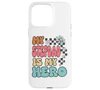 Carcasa para iPhone 15 Pro MAX Stepdad Hero Cute Retro Floral Fathers Day Appreciation