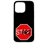 Carcasa para iPhone 15 Pro MAX Stop Start Graffiti Design Statement Motivation Gym