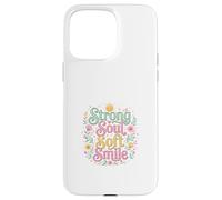 Carcasa para iPhone 15 Pro MAX Strong Soul Soft Smile Floral Diseño Inspirador