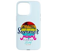 Carcasa para iPhone 15 Pro MAX Summer Miami Beach Sunset tee Shirts, I Love Miami, Miami