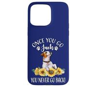 Carcasa para iPhone 15 Pro MAX Sunflowers JRT Dog Lover Once You Go Jack Never Back