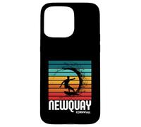Carcasa para iPhone 15 Pro MAX Surf Newquay Cornwall Playa Vintage Retro Surf