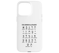 Carcasa para iPhone 15 Pro MAX Tabla de apuestas de Aleph para Aprender Idiomas Yiddish del Alfabeto Hebreo