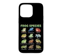 Carcasa para iPhone 15 Pro MAX Tabla de Nombres de Especies de Ranas para niños Guía de Aprendizaje de Ranas Lindas