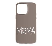 Carcasa para iPhone 15 Pro MAX Taupe - Mama Heart Lettering Minimalista Motherhood Love