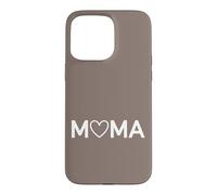 Carcasa para iPhone 15 Pro MAX Taupe - Mama Heart Lettering Minimalista Motherhood Love