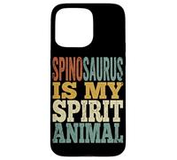 Carcasa para iPhone 15 Pro MAX Texto Retro de Spinosaurus Is My Spirit Animal