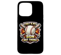 Carcasa para iPhone 15 Pro MAX That's My Son out There Orgulloso Baseball Dad Padre Mamá Mamá