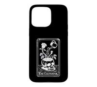 Carcasa para iPhone 15 Pro MAX The Cultivator Macabro Tarot Card Skull Planter Botánica
