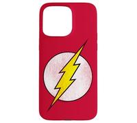 Carcasa para iPhone 15 Pro MAX The Flash Logo Distressed White & Yellow