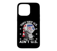 Carcasa para iPhone 15 Pro MAX They Hate Us Cuz They Ain't Us 4th of July American Flag